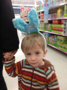 The saddest easter bunny ever. Should have known at this point he was getting sick.